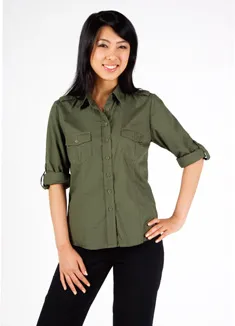 Ladies Military Long Sleeved Shirt_1