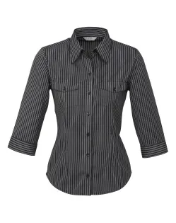 Ladies 3/4 Sleeve Cuban Shirt_1