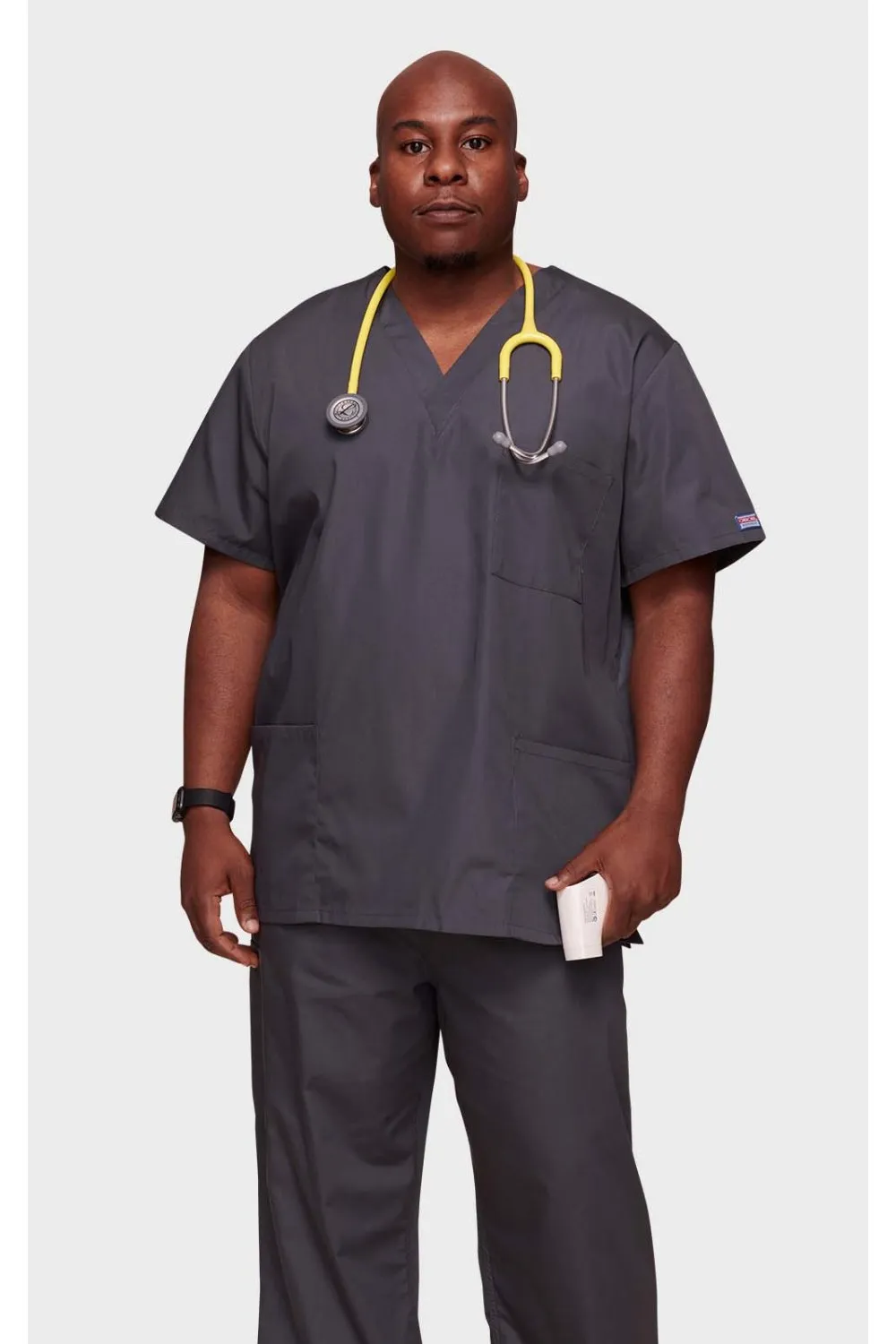 Cherokee Originals Unisex V-Neck Patch Pockets Scrub Top_2