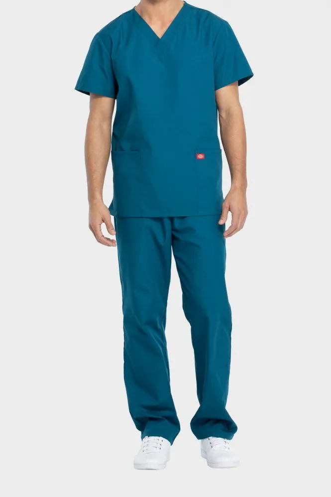 Dickies Medical Unisex Scrub Top and Trouser Set, Navy_4