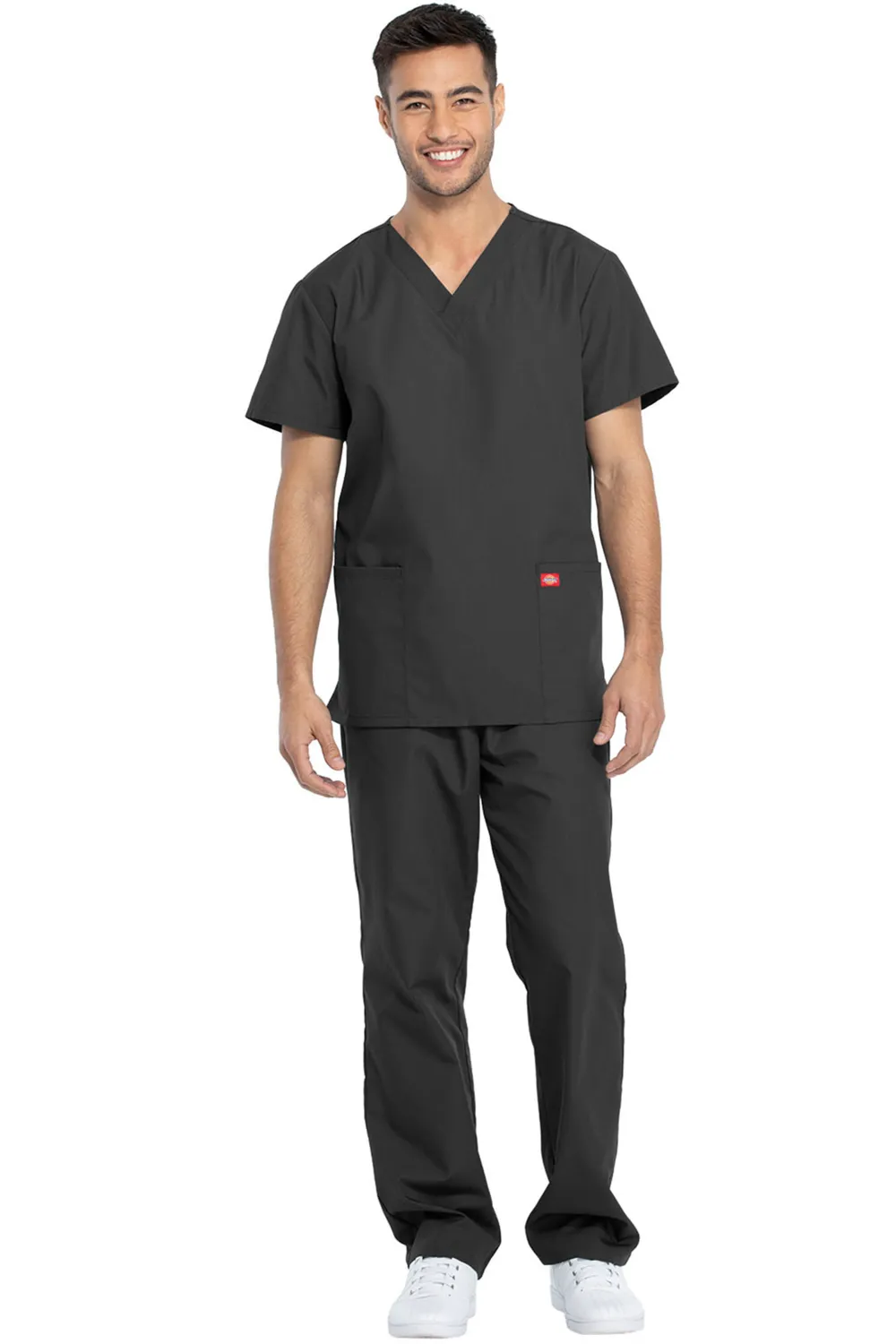 Dickies Medical Unisex Scrub Top and Trouser Set, Navy_5