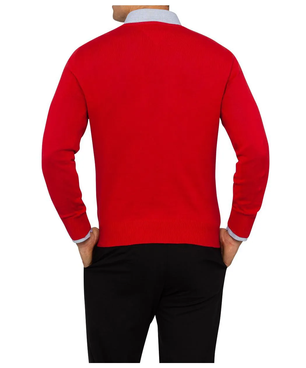 Cotton Knit European Fit Jumper Red_2