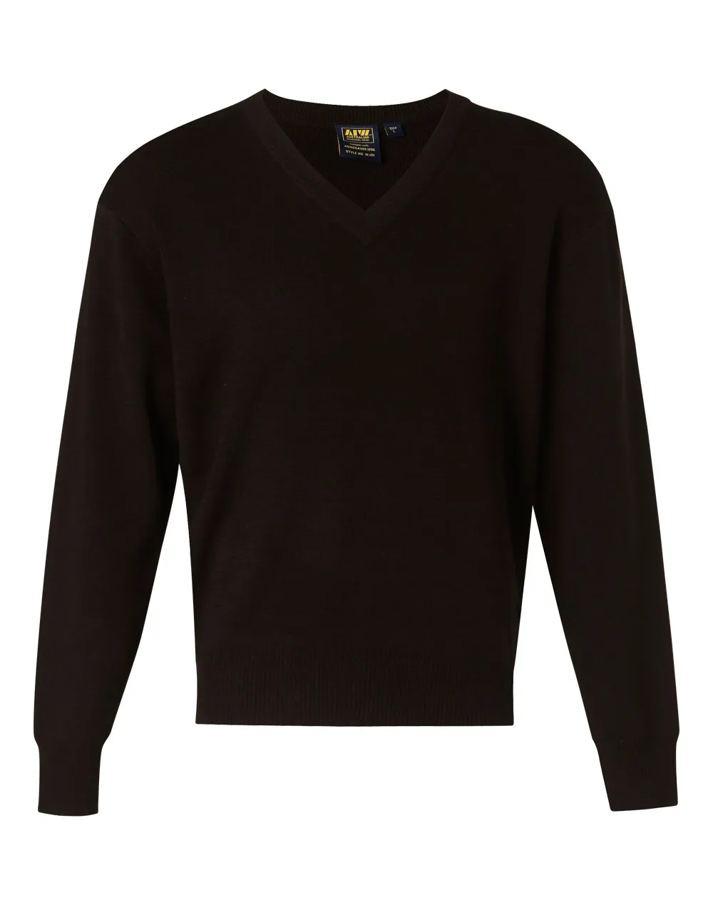 UNISEX WOOL/ACRYLIC V-NECK JUMPER_2