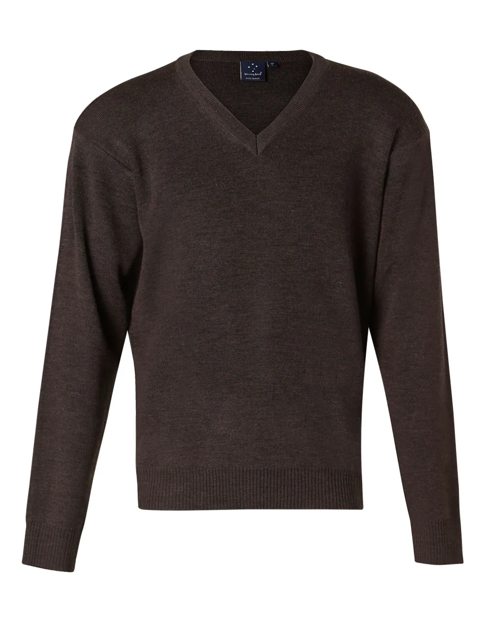 UNISEX WOOL/ACRYLIC V-NECK JUMPER_3