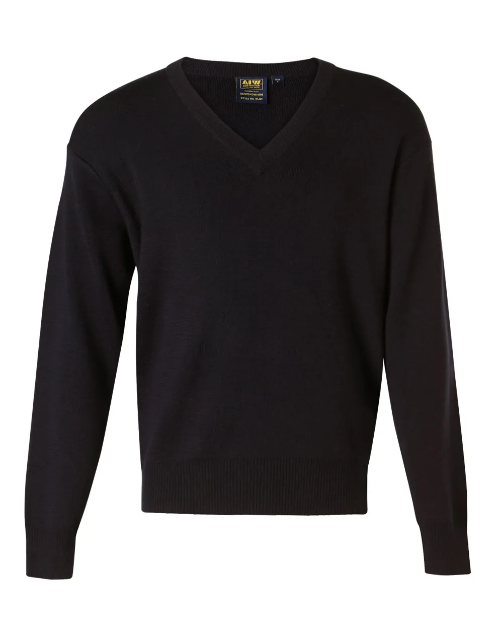UNISEX WOOL/ACRYLIC V-NECK JUMPER_4
