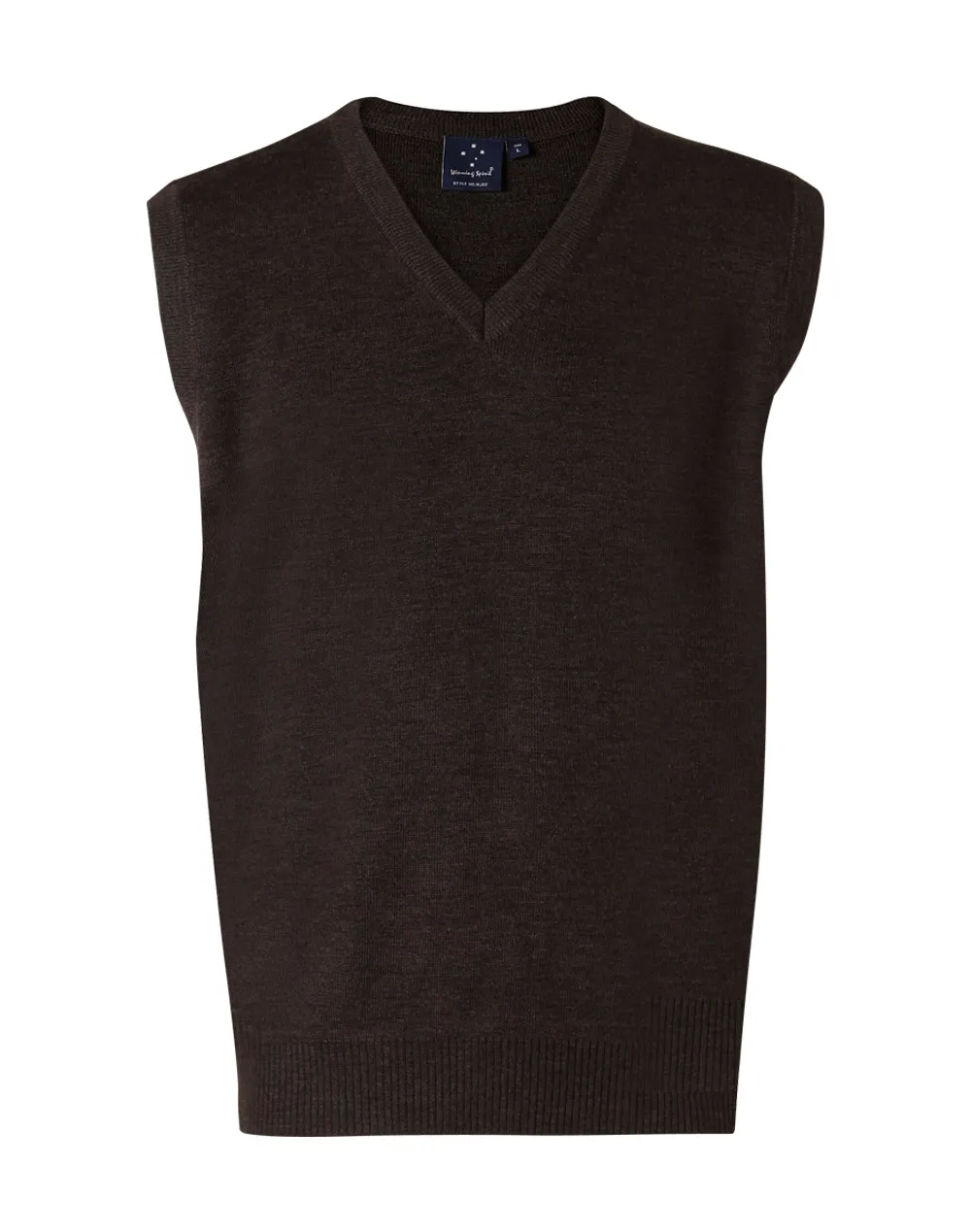 UNISEX WOOL/ACRYLIC V-NECK VEST_3