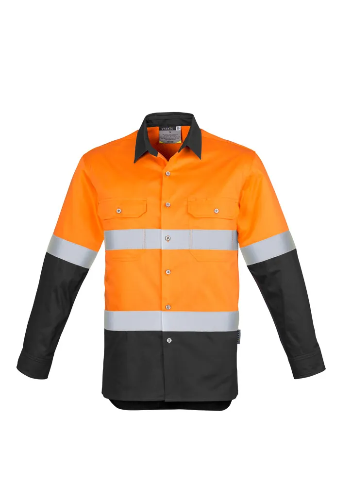 Mens Hi Vis Spliced Industrial Shirt - Hoop Taped_2