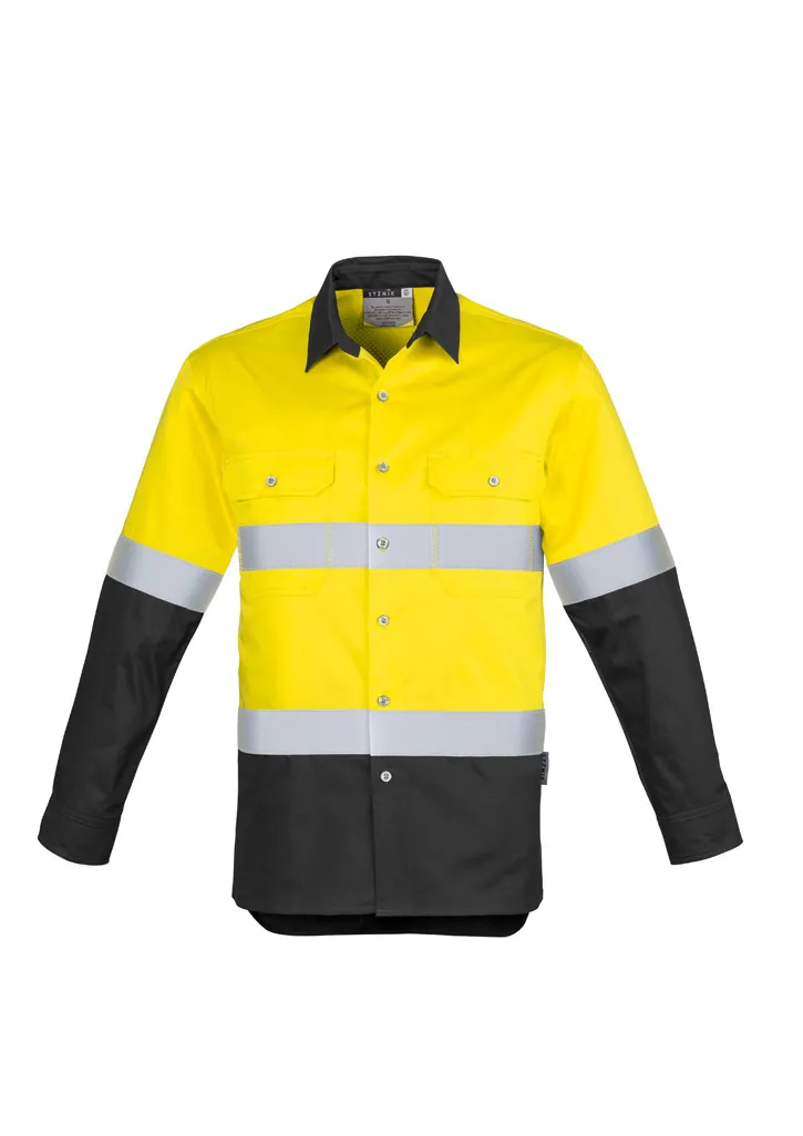 Mens Hi Vis Spliced Industrial Shirt - Hoop Taped_7