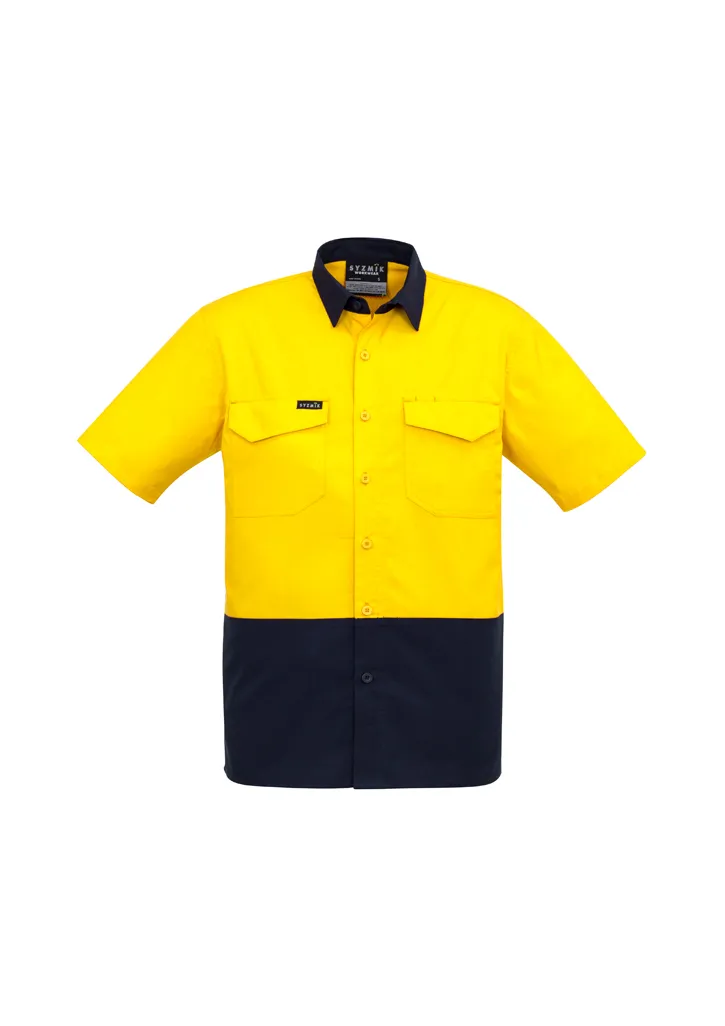  Mens Rugged Cooling Hi Vis Spliced S/S Shirt_1