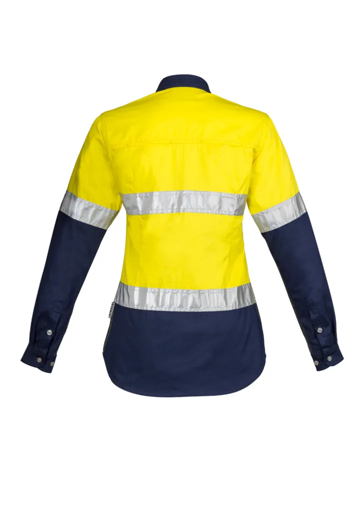 Womens Hi Vis Spliced Industrial Shirt - Hoop Taped_4