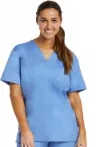 V-Neck Solid Unisex Scrub Top_2