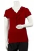 Ladies Cap Slv.ruffle Neck Knit Top_3