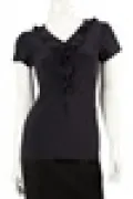 Ladies Cap Slv.ruffle Neck Knit Top_4