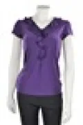 Ladies Cap Slv.ruffle Neck Knit Top_5
