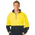 Hi Vis Two Tone 1/2 Zip Cotton Fleecy Windcheater_1