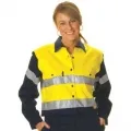 Ladies Hivis Two Tone Drill Shirt With 3m 8910 R tape L s_1