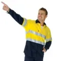 Hivis Cool-breeze Vertical Vented Cotton Shirt With 3m 8906 R tapel s_1