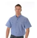 Cotton Chambray Shirt Twin Pocketshort Sleeve_1