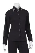 Ladies Long Sleeve Check Trim Shirt_2