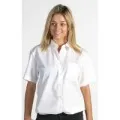 Ladies Polyester Cotton Poplin Shirt Short Sleeve_1