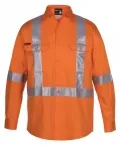 HI VIS (D+N) L/S 150G CROSS BACK TAPE SHIRT_1