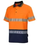 HI VIS (D+N) COTTON BACK S/S SEGMENTED TAPE POLO_8