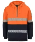 HI VIS 1/2 ZIP SEGMENTED TAPE HOODIE_2