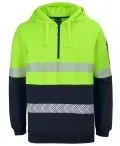 HI VIS 1/2 ZIP SEGMENTED TAPE HOODIE_6