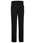 Black Flat Front, High Twist Yarn, Nail Head Fabric Trouser_1