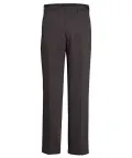 Charcoal Flat Front, High Twist Yarn, Nail Head Fabric Trouser_1