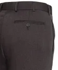 Charcoal Flat Front, High Twist Yarn, Nail Head Fabric Trouser_2