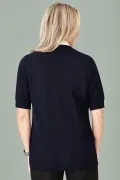Womens Zip Front Short Sleeve Knit_5