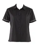 Ladies Short Sleeve Shirt With Piping Detail_1