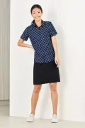 Womens Easy Stretch Daisy Print Short Sleeve Shirt_16