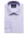 PHASE OUT STYLE - MENS EUROPEAN TAILORED FIT SHIRT COTTON POLYESTER HERRINGBONE STRIPE EASY CARE_13