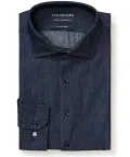 MENS EUROPEAN TAILORED FIT SHIRT 100% PREMIUM DENIM COTTON_1