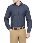 MENS EUROPEAN TAILORED FIT SHIRT 100% PREMIUM DENIM COTTON_4