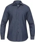 MENS EUROPEAN TAILORED FIT SHIRT 100% PREMIUM DENIM COTTON_5