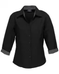 Ladies 3/4 Sleeve Contrast Oasis Shirt_2