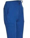 Ladies Semi-Elastic Waist Tie Solid Colour Scrub Pants_7