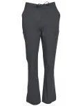 Ladies Semi-Elastic Waist Tie Solid Colour Scrub Pants_12