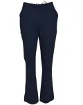 Ladies Semi-Elastic Waist Tie Solid Colour Scrub Pants_16