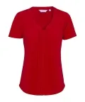WOMENS RELAXED FIT JERSEY TOP POLYESTER V NECK EASY CARE_3