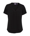 WOMENS RELAXED FIT JERSEY TOP POLYESTER V NECK EASY CARE_11