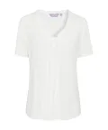 WOMENS RELAXED FIT JERSEY TOP POLYESTER V NECK EASY CARE_12