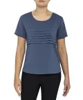 WOMENS RELAXED FIT JERSEY TOP POLYESTER ELASTANE PLEATED SHORT SLEEVE_7