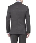 Charcoal Wool 2 Button Single Breasted Suit Jacket_4