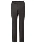 CHARCOAL WOOL FLAT FRONTED SUIT PANTS_1