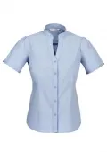 Chevron Ladies Stand Collar Shirt_2