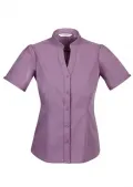 Chevron Ladies Stand Collar Shirt_3